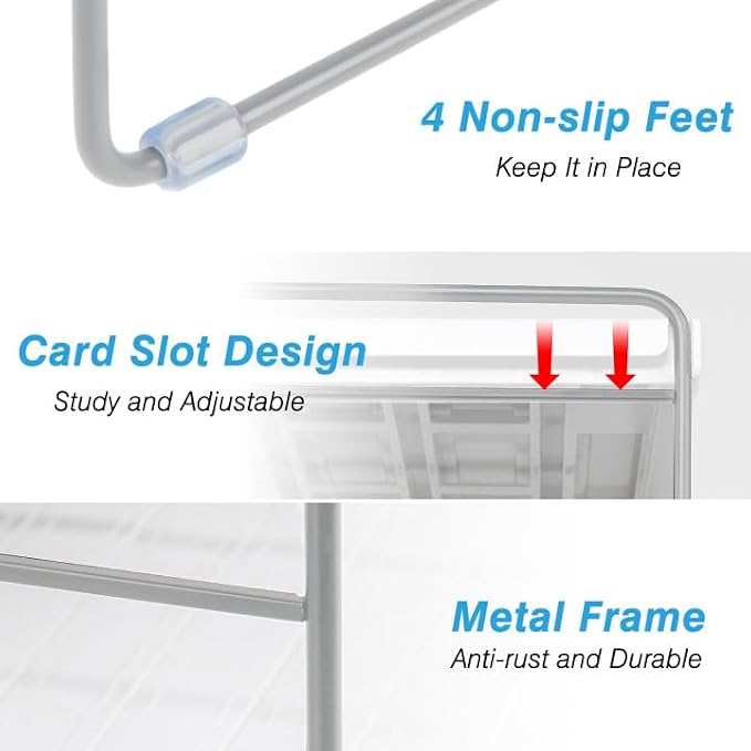 Cirhy Expandable Foil and Plastic Wrap Organizer, 3-Tier, 9.8-15.6 in | Adjustable Pantry Organizers and Storage, for Tin Foil, Ziplock Box & Saran Wrap, Cabinet or Countertop Organization - Image 4