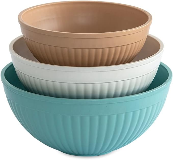 Nordic Ware Prep and Serve Mixing Bowls Set, 3-Piece, Earth-Tones by NordicWare