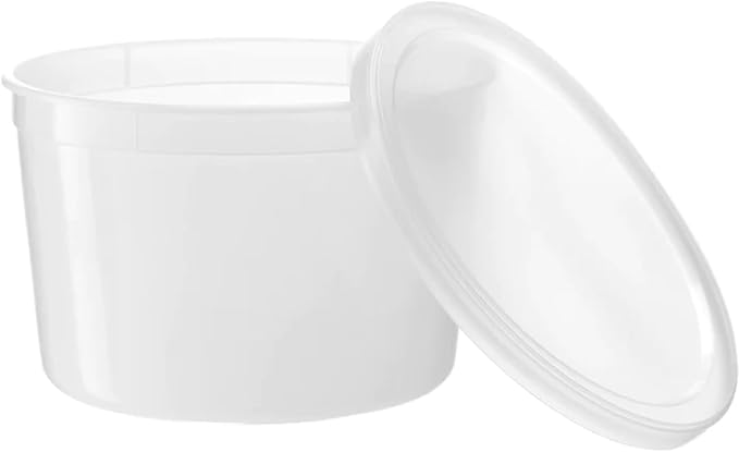 64 Oz Heavyweight Plastic Deli Containers with Airtight Lids | BPA Free Storage Cups for Soup Meal Prep Leftovers Takeout | Microwave Freezer Safe Reusable Containers | 40 Pack - Image 3
