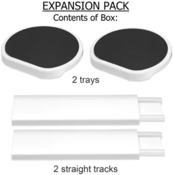 The Lazy Susan Revolution - Expansion Pack - Dark Gray - 2 Straight Tracks and 2 Trays. Does not Work Without the Lazy Susan Revolution Full Set (Sold Separately). - Image 2