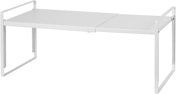 Nxconsu Kitchen Cabinet Shelf Organizers, Countertop Riser, 10.5" 1 Pack | Expandable Metal Shelf Holds 50lbs with 5 Adjustable Height Levels for Kitchen Cabinet Cupboard Pantry Countertop by Nxconsu