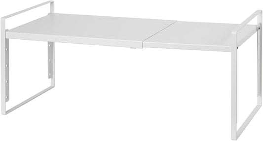 Nxconsu Kitchen Cabinet Shelf Organizers, Countertop Riser, 10.5" 1 Pack | Expandable Metal Shelf Holds 50lbs with 5 Adjustable Height Levels for Kitchen Cabinet Cupboard Pantry Countertop by Nxconsu