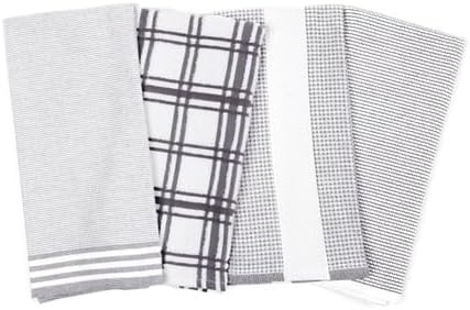 MÜkitchen Premium Kitchen Towels, 20x30 inches, 100% Cotton, Set of 4 (Stainless) - Image 3