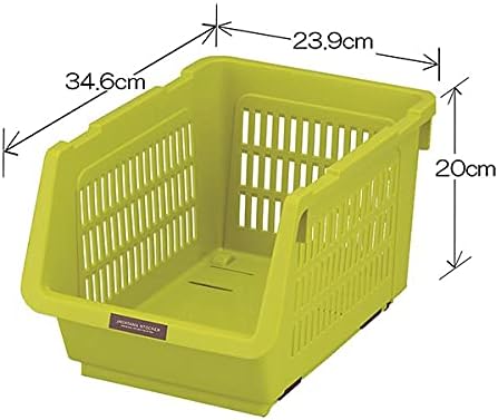 JapanBargain 4671x6, Set of 6 Japanese Stackable Storage Bin Kitchen Pantry Organizers Food Basket for Fruit Potato Condiments and Spices, Made in Japan - Image 2