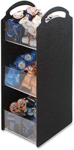 Commercial Grade Compact Condiment Organizer, 6 Compartments, 6.13 x 8 x 18, Black - Image 2