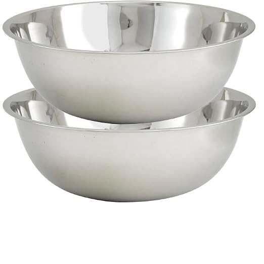 Tiger Chef Heavy Duty Mixing Bowl 30 Quart All-purpose Mixing Bowls for Home and Commercial Use - Best Prep Bowls for cake mixtures, dough’s, salads, pastas, dressings Stainless Steel - 2 Pack by TigerChef