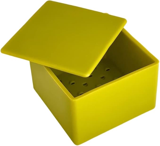 Cheese Vault for Soft Cheese - Reusable Artisan Cheese Storage Container for Fridge - Food Grade Silicone Cheese Container 5x5x3.5” - Easy to Clean Cheese Keeper for Refrigerator – Green by CapaBunga