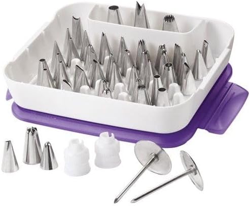 Wilton Master Cake Decorating Piping Tips Set, Cupcake Decorating, 55-Piece | 55-Piece Stainless Steel Tip Set with Storage Case for Piping Rosettes, Stars, Leaves & Borders on Cakes & Cupcakes - Image 4