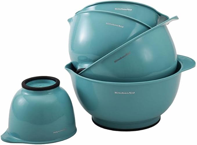KitchenAid KE178OSAQA Classic Mixing Bowls, Set of 5,Aqua Sky 2 - Image 6