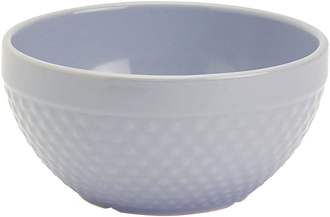 Tabletops Gallery Hobnail Style 4 Piece Blue Storm Stoneware Nesting Mixing Bowl Set for Baking and Cooking - Image 8