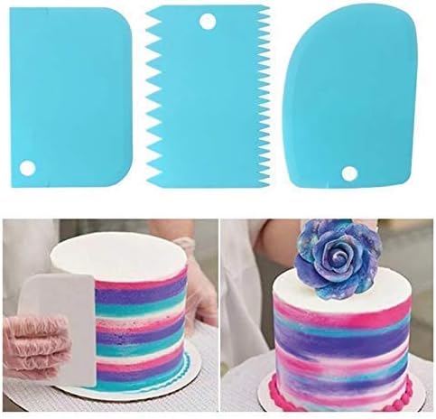 Cake Decoration Kit with 360-Degree Rotating Turntable Table,12 Piece Cake Decorating Nozzle,Plastic Hand Mixer,Scraper Set, Silicone Spatulaa,Smoother,Rose Cutter,Knif (Combo 11) - Image 5