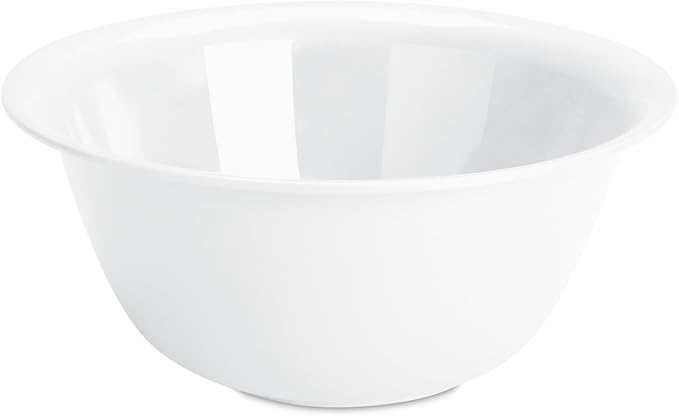 Sterilite 6 Qt Bowl for Mixing, Prepping, and Serving Food in the Kitchen, Microwave and Dishwasher Safe, Plastic, White, 12-Pack - Image 2