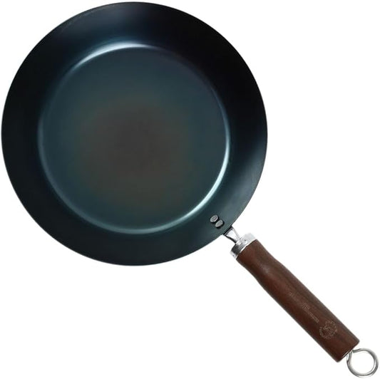 Crafted in Japan. Trusted by Chefs. Japanese Carbon Steel Frying Pan – Precision-Formed, Pre-Seasoned & Lightweight, Chef-Designed for High-Heat Control (10.2 inches) by Unknown