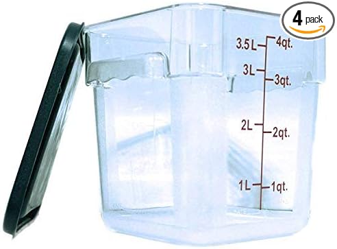 Tiger Chef Food Storage Containers with Lids - Plastic Container Set for Pantry Storage- 4 Qt - 4 Pack for Sugar, Flour, Cereal, Dry Goods by TigerChef