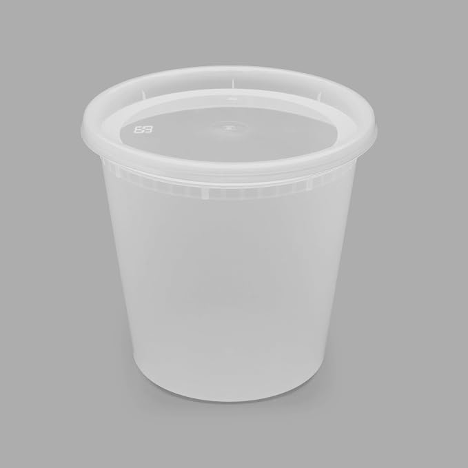 Karat [24oz - 240 ct] Clear PP Injection Molded Round Deli Containers with Lids (FP-IMDC24-PP - Image 7