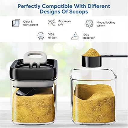 Chef's Path - Airtight Storage Boxes Set - 10 Labels and Markers - Kitchen and Pantry Storage - BPA Free - Plastic Storage Boxes with Upgraded Lids (6 Pieces - 1.5L) - Image 3