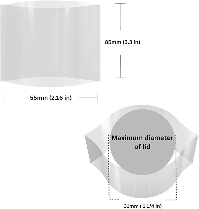 55 x 85 mm Clear Perforated Shrink Sleeve for Wine & Beverage Bottles [Cap Diameter: 1 1/4"] Pack of 500 - Image 2