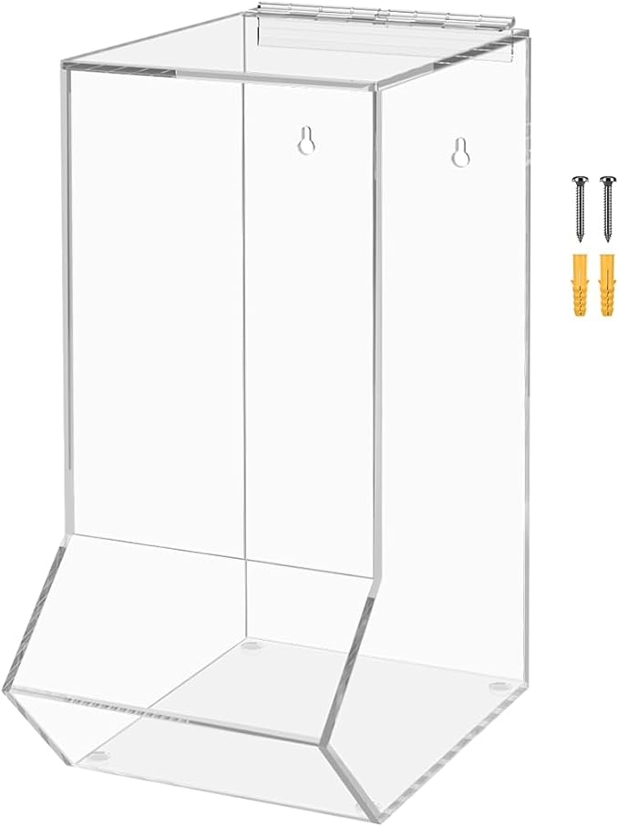 Marketing Holders Clear Dispenser Drop Bin for Retail Medical Facility 6.5" x 14.75" Wall or Counter Storage Display Acrylic Candy Container - Image 2
