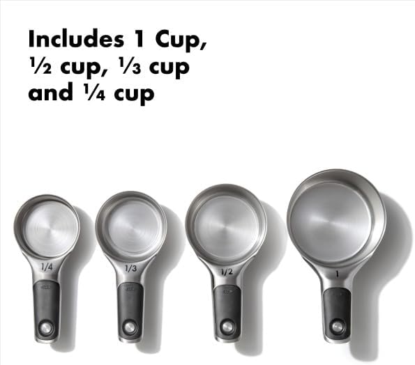 OXO Good Grips 4 Piece Stainless Steel Measuring Cups with Magnetic Snaps - Image 2
