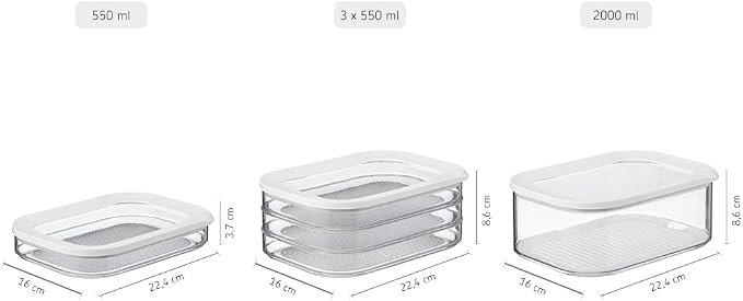 Mepal Cheese Box - Airtight Cheese Storage - Fridge Organizer - 2000 ml - Black - Image 3