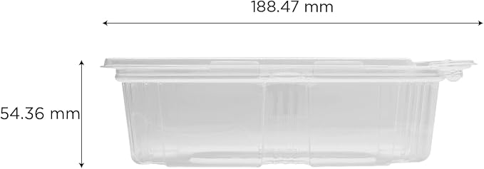 Karat 24oz PET Tamper Resistant Hinged Deli Container [200 ct] - Plastic Clamshell Food Containers, Easy Open Pull-Tab for Restaurants & Takeout - Image 4