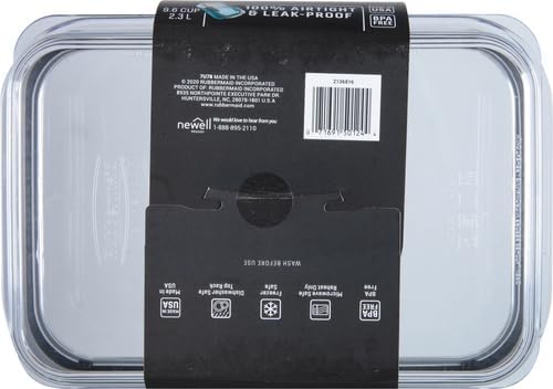 Rubbermaid Brilliance Food Storage Container, Large, 9.6 Cup | Clear | Pack of 2 - Image 11