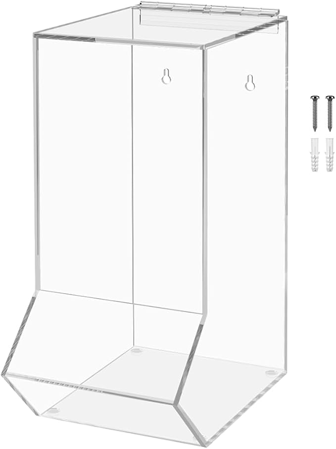 Marketing Holders Clear Dispenser Drop Bin for Retail Medical Facility 6.5" x 14.75" Wall or Counter Storage Display Acrylic Candy Container - Image 8