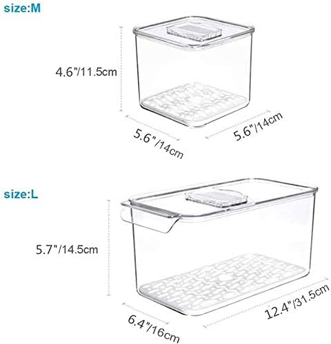 SANNO Fridge Produce Saver Food Storage Bin Containers, Refrigerator Food Fruit Vegetables storage Produce Saver Produce Saver Containers, Stackable Freezer Fridge - Image 7