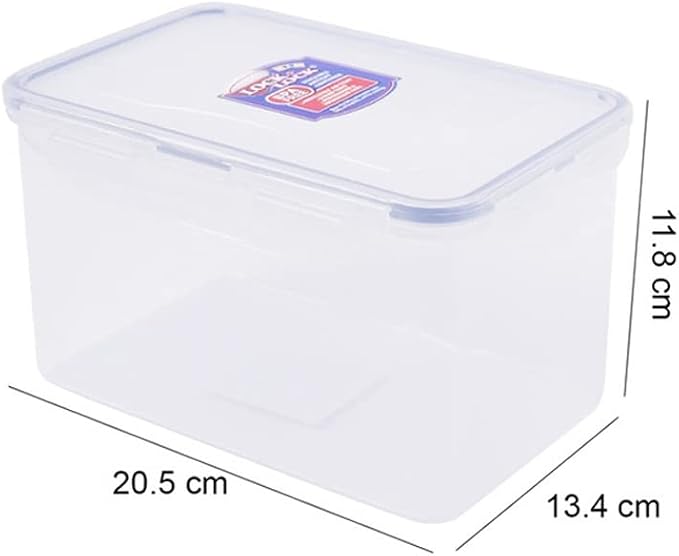 LOCK & LOCK Easy Essentials Food Lids/Pantry Storage/Airtight Containers, BPA Free, Rectangle - 8 Cup - for Cookies, Clear - Image 3