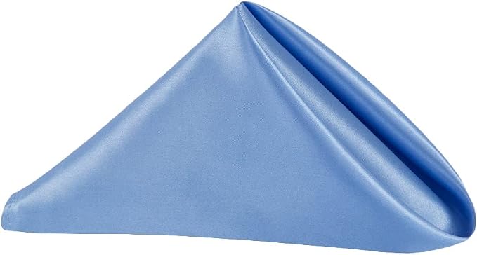 CVL 50 Pk, Satin Napkin 20"x20" Square Edge: Hemmed Material: 100% Polyester - Cornflower/Serenity by Unknown