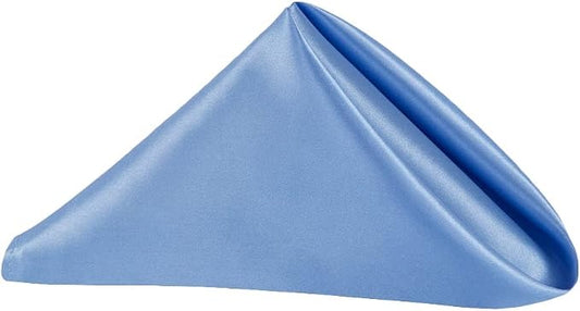 CVL 50 Pk, Satin Napkin 20"x20" Square Edge: Hemmed Material: 100% Polyester - Cornflower/Serenity by Unknown