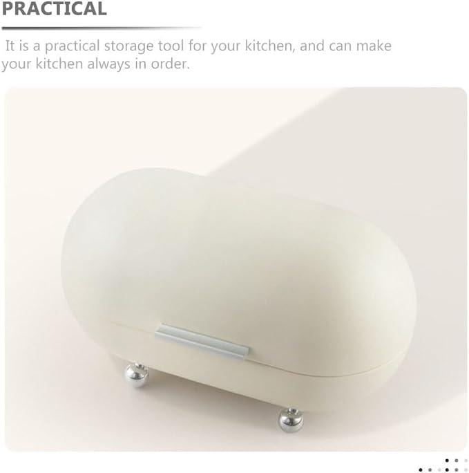 IMIKEYA Metal Bread Box Bin, 34x20cm Multi-purpose Sundries Storage Container Bread Holder Dessert Saver Dispenser for Kitchen Countertop Pastry Kitchen Pantry Organizer - Image 8