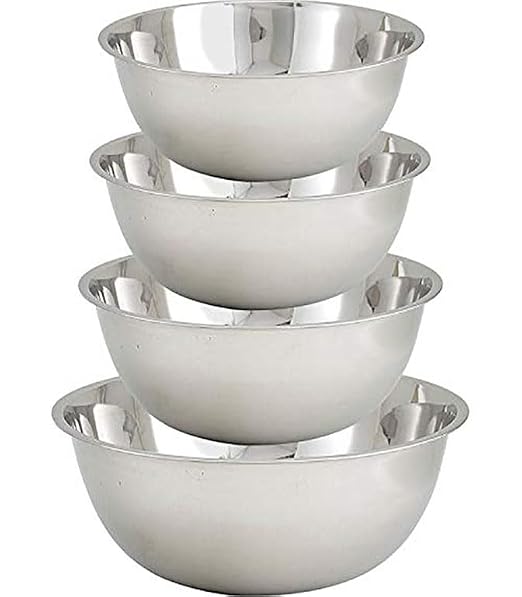 Tiger Chef Large Stainless Steel Standard Weight Mixing Bowls Set, Mirror Finish - Set Includes 13, 16, 20, and 30 Quart. - Image 7