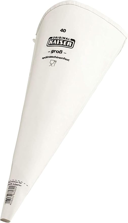 ORIGINAL KAISER 8-Piece Icing Bag XL Set Including Filling Nozzle 4 mm Stainless Steel 6 Different Nozzles Reusable Ideal for Decorating and Filling Pastries - Image 3