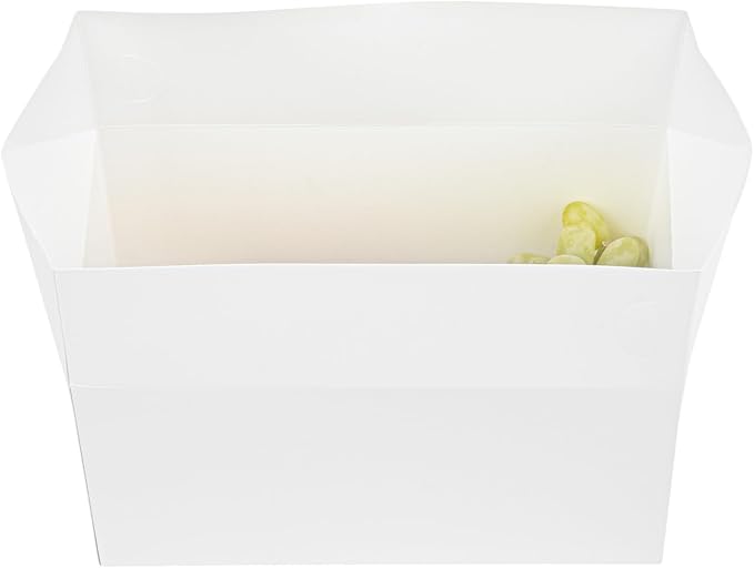 Restaurantware Bio Tek 80 Ounce To Go Boxes 400 Rectangle Take Out Food Containers - Fast Top Closure Disposable White Paper Carry Out Containers Greaseproof For Burgers Or Fried Chicken - Image 12