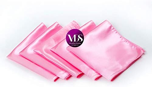 VDS - 200 Pieces | Satin Napkins 12 x 12 Inch Square | Kitchen & Dinner Table Napkins Cloths Handkerchief for Restaurant Bistro Wedding Christmas Birthday Party Dinner Decoration (Pink) - Image 2