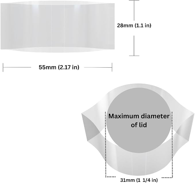 55 x 28 mm Clear Perforated Shrink Band for Large Boston Rounds, Cylinder Bottles, Carafe Bottles and More. [Compatible Diameter: 1 1/4”] - Bundle of 5,000 - Image 2
