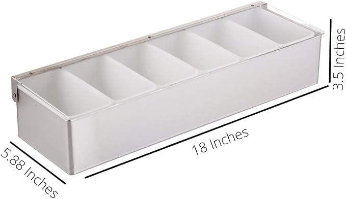 TableCraft Condiment Caddy, Pizza Topping Station, Stainless Steel Base - Image 2