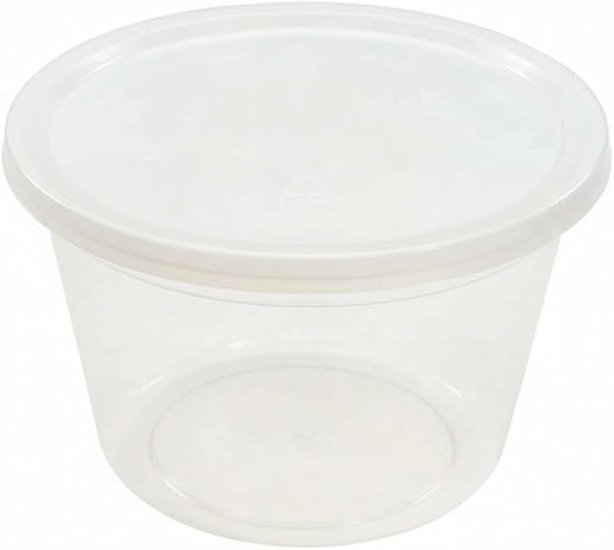 64 oz (1/2 Gallon) Heavy Duty Round Plastic Deli Soup Containers with Lids, For Meal Prep Containers | BPA Free | Stackable | Leakproof | Microwave/Dishwasher/Freezer Safe (Pack of 5 Sets) - Image 8