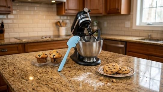 Silicone Spatula ONE Mixer Beater Scraper and Spatula, Glacier Blue - Image 6