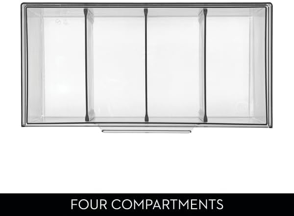 iDesign XL Tea Bag Organizer, 4-Section Clear Stackable, 4-Pack | For Counter, Storage Drawer, For Cabinet - Image 8