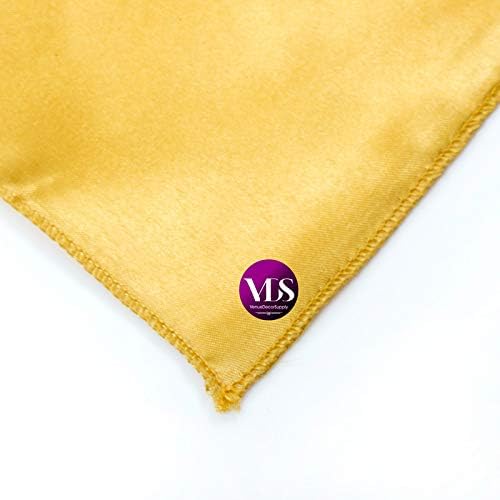 VDS - 150 Pieces | Satin Napkins 20 x 20 Inch Square | Kitchen & Dinner Table Napkins Cloths Handkerchief for Restaurant Bistro Wedding Christmas Birthday Party Dinner Decoration (Gold) - Image 5