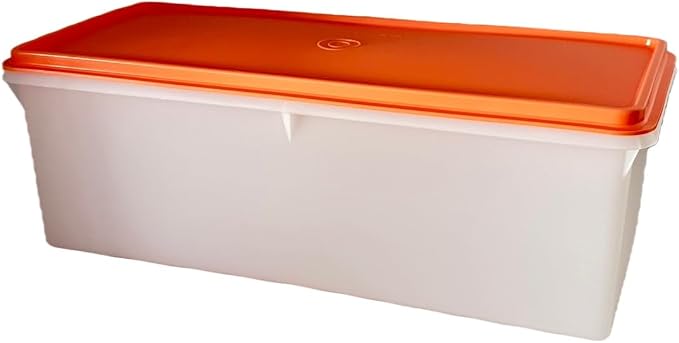 NewTupperware Jumbo Bread Saver 23-cup 5.6L Keeper Storage with Aprioct Orange Seal - Image 2