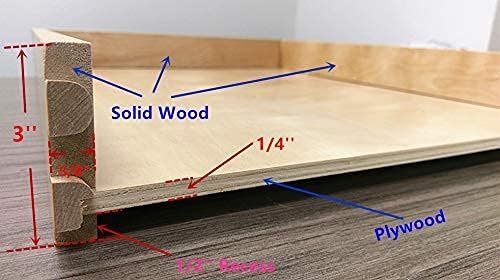 Elysian 14" Pull Out Kitchen Drawer for 18" Cabinets, Birch Solid Wood Storage Tray, 21"D x 3"H, Smooth Ball Bearing Glides, Sturdy Side Mount Design, Natural Finish - Image 7