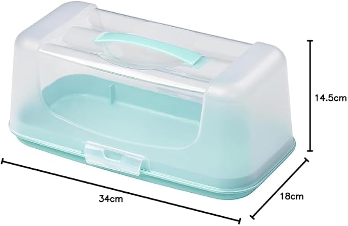Tala Rectangular Cake Carrier and Storage Container, Ideal for Cakes, Loafs and Cupcakes, Airtight with Strong and Stable Base and Secure Locking Clips and Carrier Handle, BPA Free - Image 3
