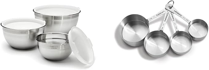 Cuisinart Stainless Steel Mixing Bowl and Measuring Cup Set by Unknown