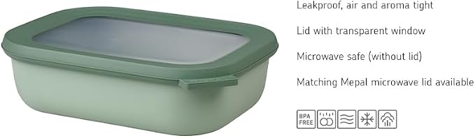 Mepal – Multi Bowl Cirqula 3-Piece Set – Food Storage Container with Lid - Suitable as Airtight Storage Box for Fridge & Freezer, Microwave Container & Servable Dish - 500, 1000, 2000ml - Assorted - Image 3