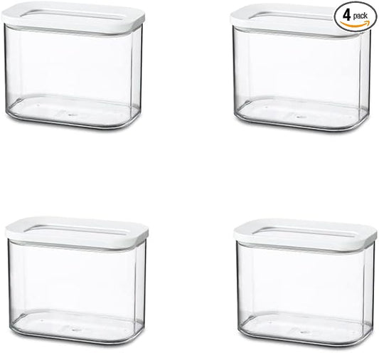 Mepal Modula 4-Piece Storage Containers Economy Set 1000 ml White Storage Container Food Storage Container – Ideal for Storing Dry Food by MEPAL