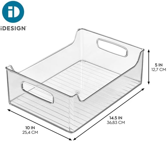 iDesign Stackable Storage Bin with Handles, Clear | For Pantry or Fridge, Made in USA - Image 4