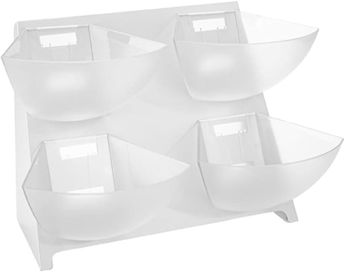 Restaurantware-Met Lux 15.5 x 10 x 10.5 Inch Coffee Accessory Caddy, 1 Premium Coffee And Condiment Organizer - 4 Removable Compartments, White Steel Breakroom Organizer - Image 2